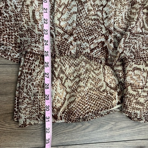 Zara snakeskin print long sleeve mini dress Size Small - Picture 9 of 9